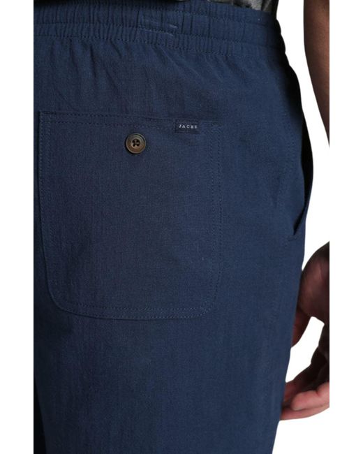 Jachs New York Blue Stretch Twill Pull-on Shorts for men