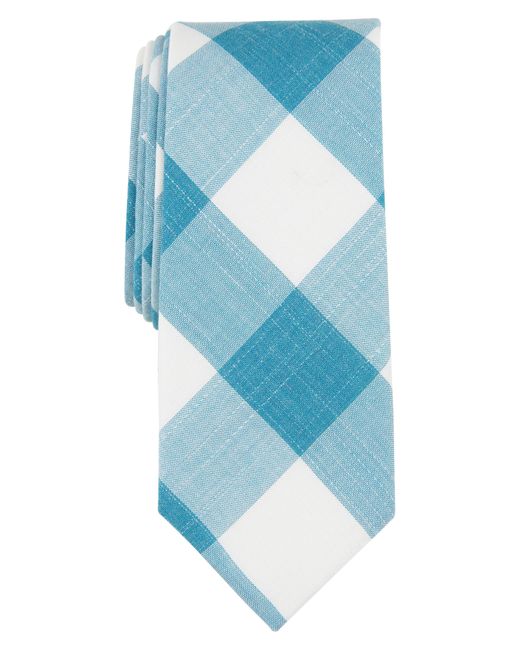 Original Penguin Blue Everett Plaid Tie for men