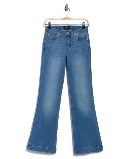 7 For All Mankind Blue Dojo Tailorless Flare Leg Jeans