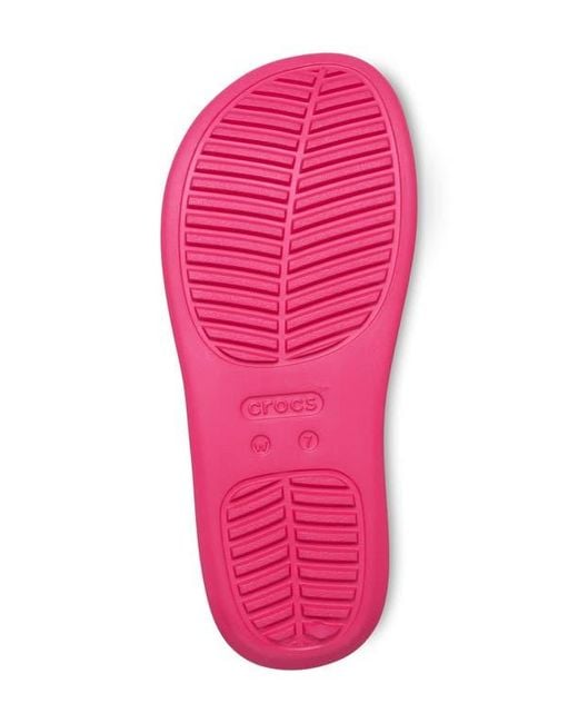 CROCSTM Pink Getaway Toe Loop Waterproof Platform Sandal