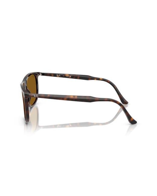 Ray-Ban Brown 58Mm Rectangular Sunglasses for men