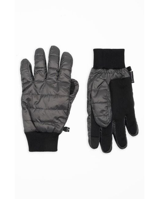 Spyder Gray Quilted Gloves for men