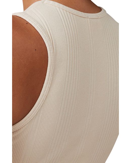 Cotton On White The One Variegated Rib Tank