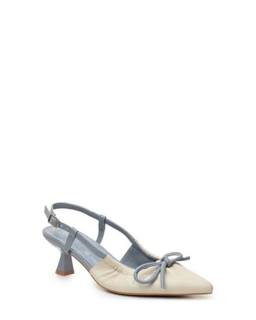 Nicole Miller White Slingback Pump