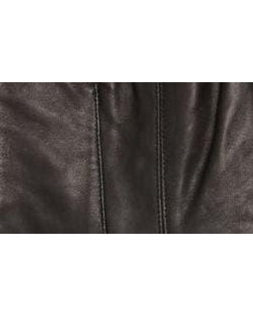 Cole Haan Wing Collar Leather Jacket In Black At Nordstrom Rack