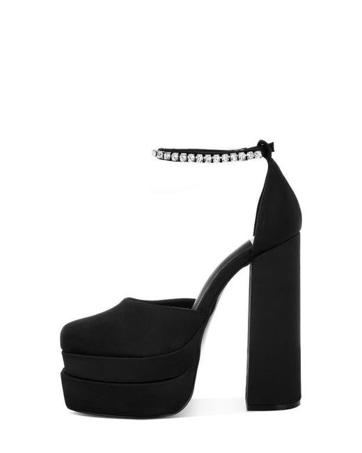Rag & Co Black Martini Platform Pump