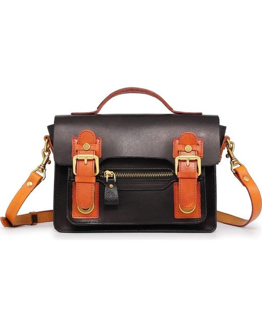 Old Trend Black Aster Mini Leather Satchel