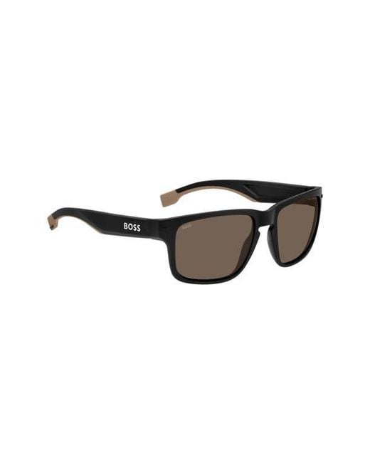 Boss Brown 1497/S Polarized Rectangular Sunglasses for men