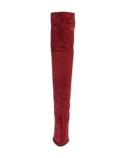Isabel Marant Red Riria Over The Knee Boot