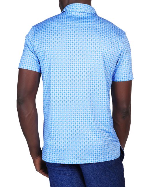 Tailorbyrd Blue Badminton Performance Polo for men