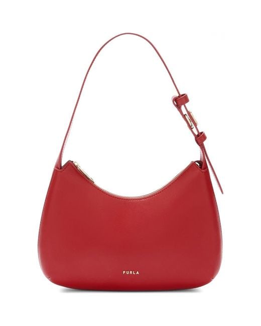 Furla Febe Leather Shoulder Bag in Red | Lyst