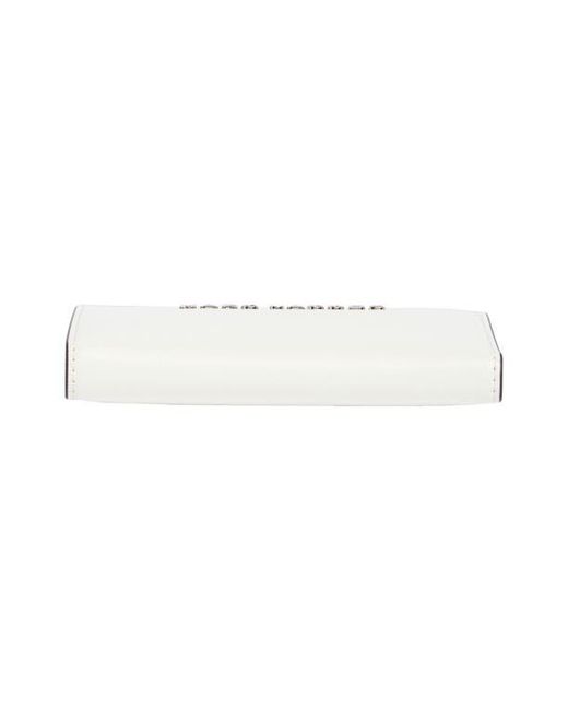 Marc Jacobs White Trademarc Medium Flat Wallet