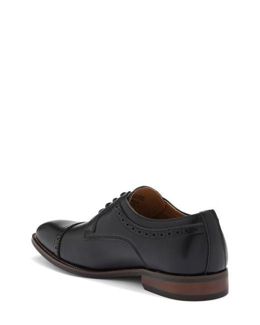 Steve Madden Black Puntic Cap Toe Derby for men