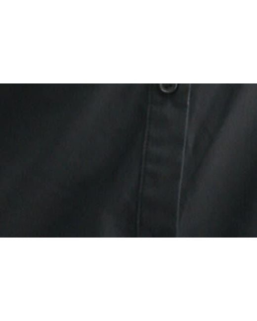 Lush Black Long Sleeve Ruffle Hem Shirtdress