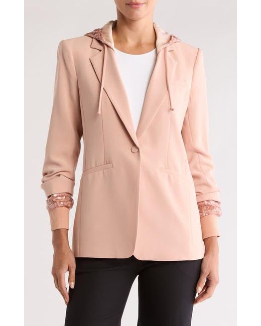 Cinq À Sept Khloe Sequin Hooded Jacket in Pink | Lyst