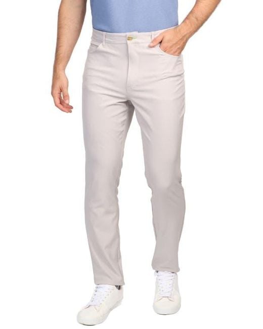 Tailorbyrd Gray Five-Pocket Performance Pants for men