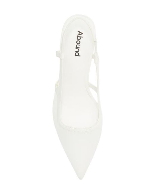 Abound White Kippa Pointed Toe Slingback Pump
