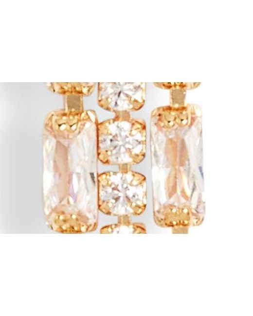 Nordstrom White Cubic Zirconia Linear Drop Earrings