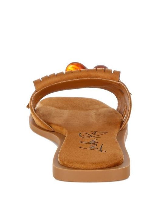 London Rag Slides LONDON RAG Dinasa Slide Sandal in Brown | Lyst