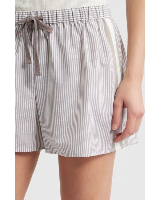 Bernardo Multicolor Stripe Drawstring Shorts