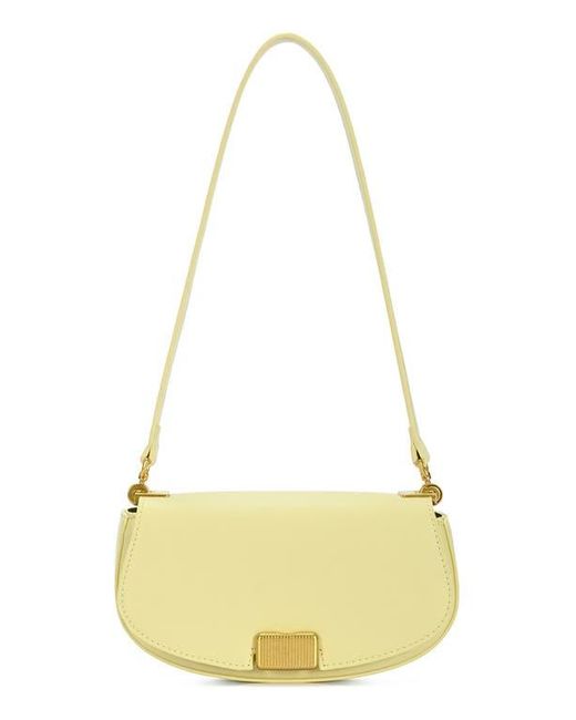 Rachel Zoe Yellow Rib Buckle Shoulder Bag