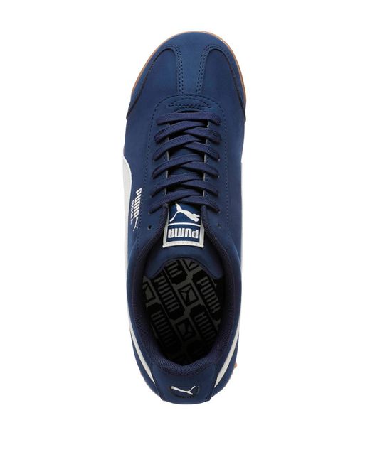 puma roma smooth nubuck mens gray nubuck athletic training shoes