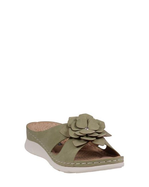 Gc Shoes Green Claire Comfort Slide Sandal