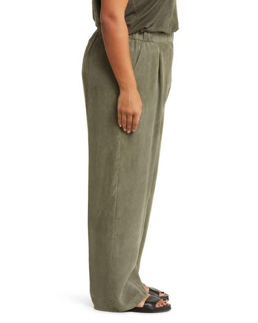 Eileen Fisher Green Pleated High Waist Pants