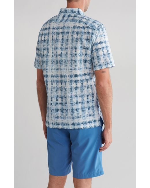 Tori Richard Blue Refraction Button-up Shirt for men