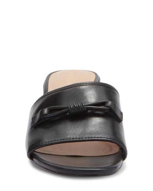 Cole Haan Black Cailyn Bow Slide Sandal