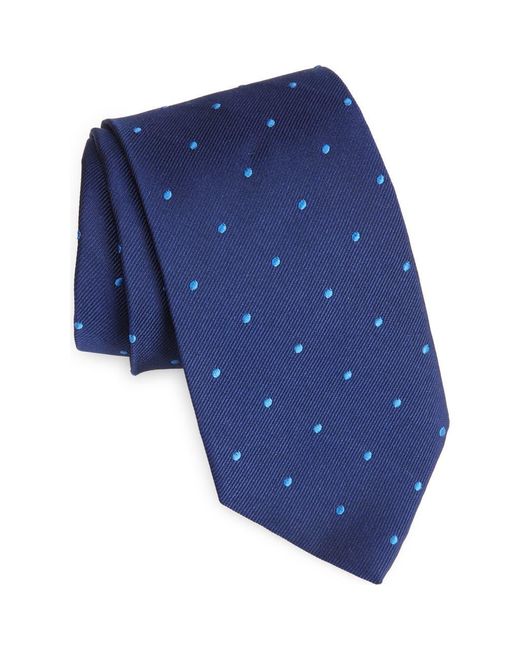 Brooks Brothers Blue Polka Dot Silk Tie for men