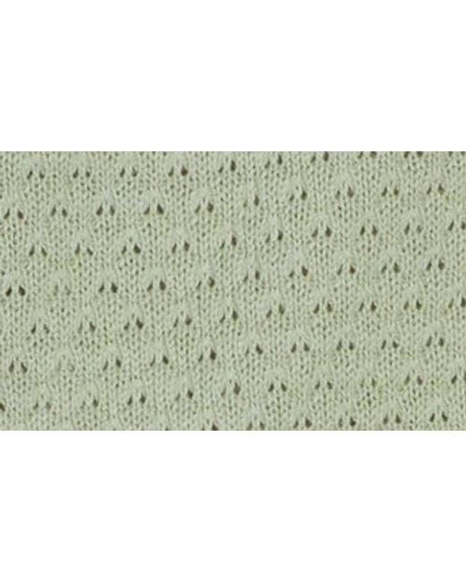 Rag & Bone Green Carine Open Stitch Polo