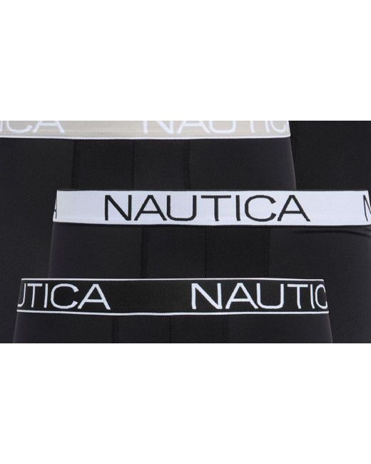 Nautica Black 4-pack Micro Boxer Briefs for men
