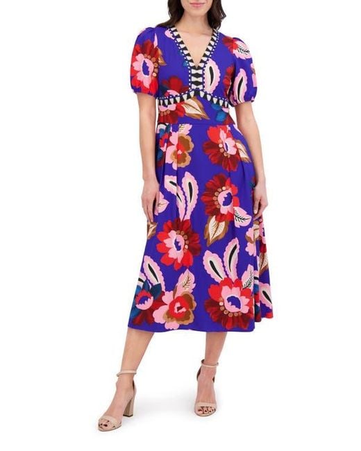 kensie short sleeve smocked waist a-line midi dress Kensie Short Sleeve Smocked Waist A-Line Midi Dress