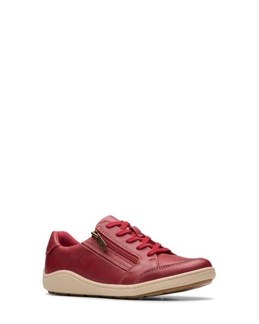 Clarks Red Bryianne Bayla Sneaker