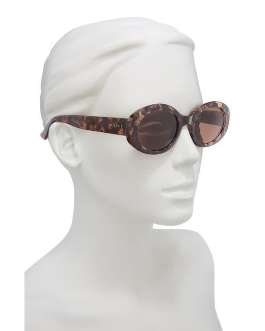 DIFF Brown Delaney 52Mm Oval Sunglasses for men