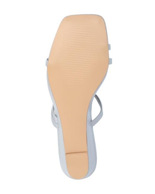 Journee Collection White Takarah Wedge Slide Sandal