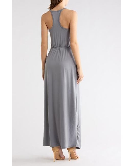 Go Couture Women's Gray Sleeveless Maxi Dress Go Couture Women's Gray Sleeveless Maxi Dress
