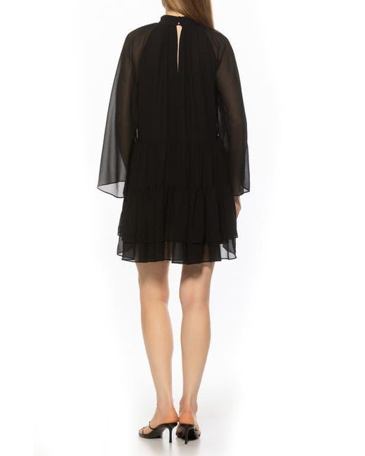 Alexia Admor Black Pamela Long Sleeve Shift Dress