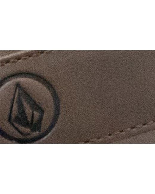 Volcom Brown Vocation Leather Flip Flops for men