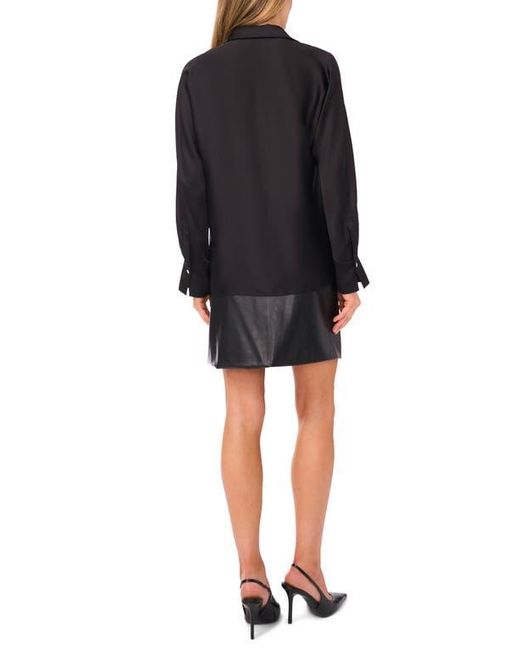 Halogen® Black Charmeuse Button-Up Shirt