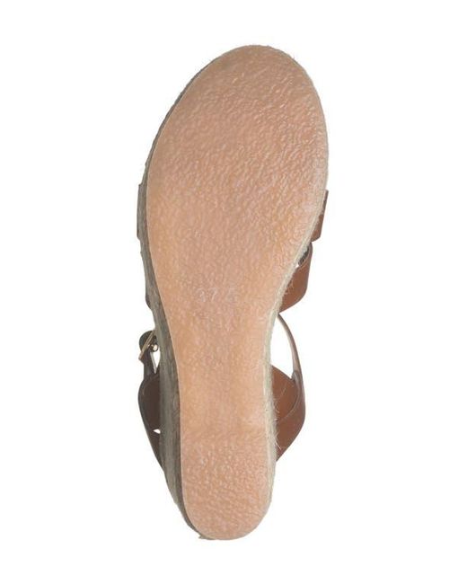 Bruno Magli Brown Estra Espadrille Platform Wedge Sandal