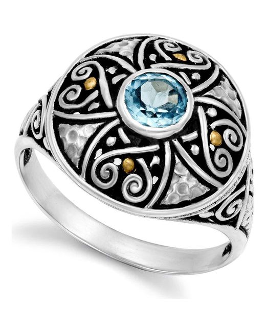 Samuel B. Metallic Round Topaz Ring