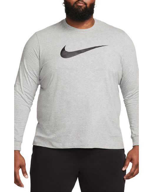 Nike Gray Sportswear Long Sleeve T-shirt for men
