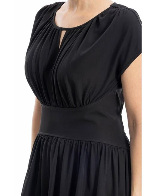 Max Studio Black Front Keyhole Maxi Dress