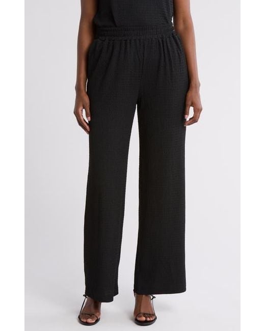 Gemma Jane Black Jacquard Pull-On Pants