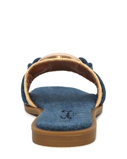 Seven7 Multicolor Raffia Flat Sandal