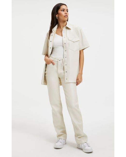 GOOD AMERICAN Natural Better Than Leather Faux Leather Good Icon Pants
