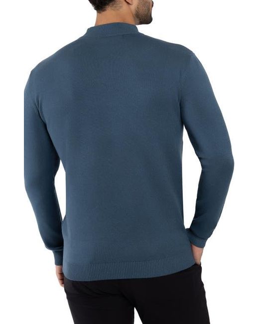 Xray Jeans Blue Mock Neck Knit Sweater for men
