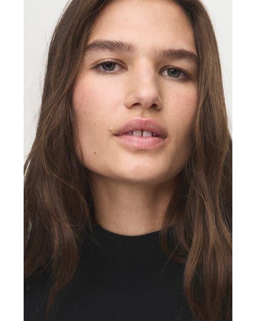 Mango Black Funnel Neck Sweater
